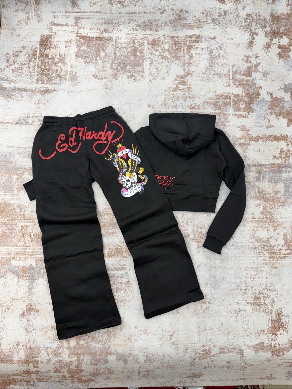 2yk ed hardy tracksuit set size